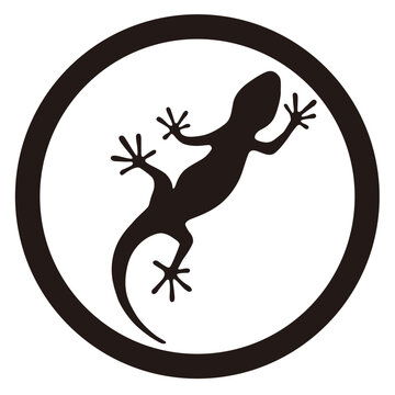 家紋風デザイン / ヤモリ