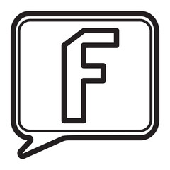 letter f icon