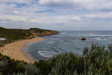 Aerial view of Sorrento Beach, Mornington Peninsula, Australia.