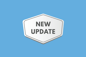 New Update text Button. New Update Sign Icon Label Sticker Web Buttons
