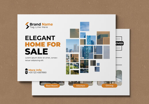 Elegant Home For Sale Postcard Design