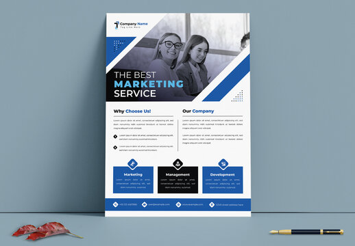 Marketing Service Flyer Design Layout