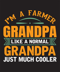 Naklejka na ściany i meble Farmer t shirt design with Tractor, farmer t shirts, Farmer t shirt vector, farmer typography t shirt design
