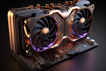 Video card for computer. Technology. Generative ai