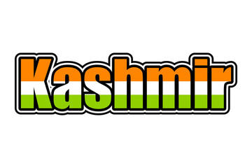 Kashmir region symbol icon with Indian flag colors