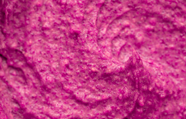 Berry yoghurt ice cream. Smoothies from fresh fruits and berries. Ice cream texture. Delicious sweet dessert close-up as a background.