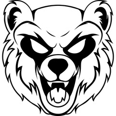 panda animal character mascot sport team badge