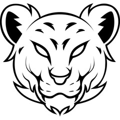 leopard animal character mascot sport team badge