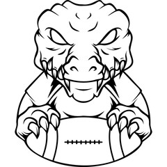 crocodile animal character mascot sport team badge