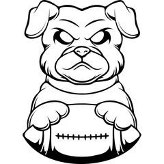 pug animal character mascot sport team badge