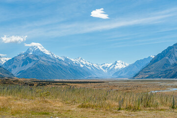 Fototapeta premium Aoraki / Mount Cook National Park and MacKenzie Country, South Island, New Zealand