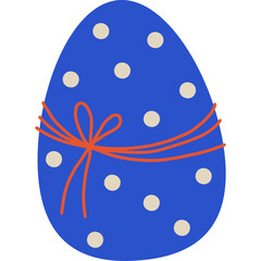 Easter egg with polka dots