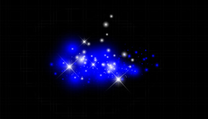 Vector sparkles on transparent background.