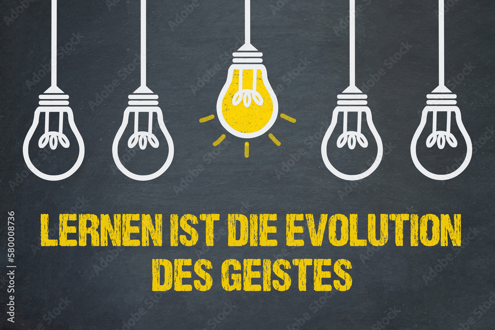 Poster Lernen ist die Evolution des Geistes