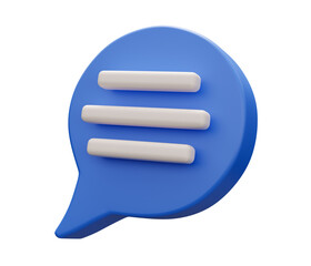 round speech bubble 3d