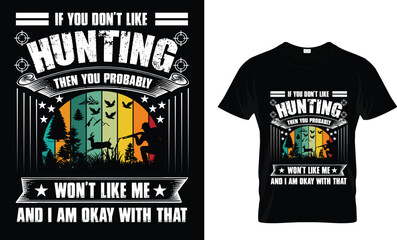 t shirt design concept hunting