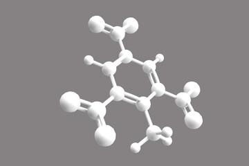 3D Illustration of a Molecule