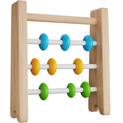 3D Icon Illustration Abacus Calculating tool