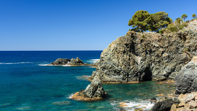 The coast in Levanto, National park Cinque Terre