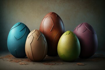 Easter eggs texture, Illustration for background and wallpaper, Generative AI