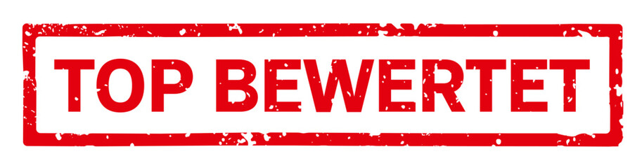 Top bewertet stamp, red