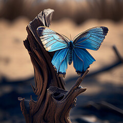 beautiful butterflies that perch on flowers and dry wood