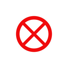 Fototapeta premium Prohibition icons. Vector illustration on a white background.