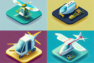 Vector graphics of a helicopter pad.