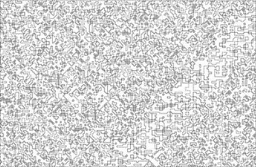 Stylish texture with figures from lines and dashes .Abstract geometric black and white pattern for web page, textures, card, poster, fabric, textile.Different quadratic Shapes.