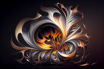 Colorful abstract painting background.  Art to print. Created with generative Ai technology.