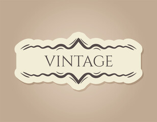 Vector abstract vintage decorated frame with text. An isolated banner in the old Victorian style.