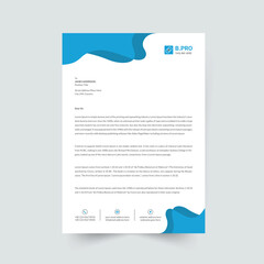 letterhead template vector, minimalist style, printing design, business template,