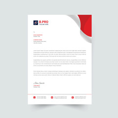 letterhead template vector, minimalist style, printing design, business template,