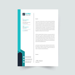 letterhead template vector, minimalist style, printing design, business template,