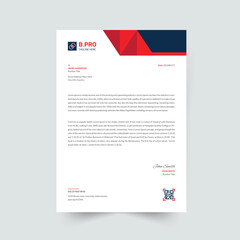 letterhead template vector, minimalist style, printing design, business template,