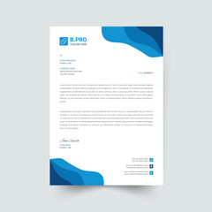 letterhead template vector, minimalist style, printing design, business template,