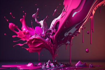 Colorful abstract painting background.  Art to print. Created with generative Ai technology.