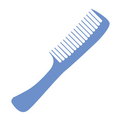 Vector cartoon image of a hairdressing comb for a beauty salon. The concept of self-care and beauty services. Cute elements for your design.