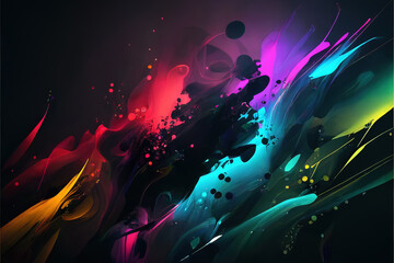 Obraz na płótnie Canvas Colorful abstract background. Ai generative illusration