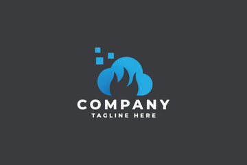 Fire Cloud Logo Pro Template
