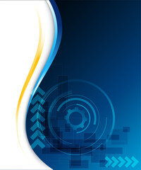 White and blue vector abstract technology background
