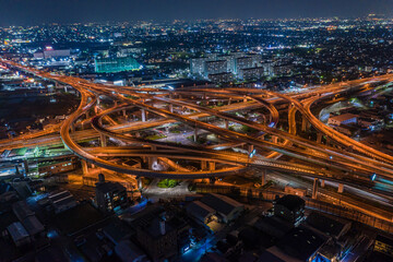 清洲インターチェンジの夜景