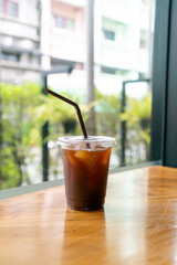 iced americano coffee or long black coffee
