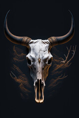 The Mystic Symbolism of the Cow Skull AI-Generated 