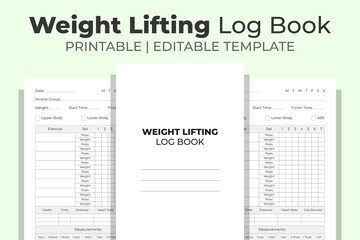 Weight Lifting Log Book KDP Interior
