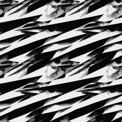 Abstract black and white seamless pattern. Generative AI art.
