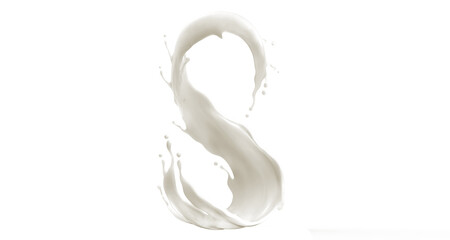 Milk Splash on transparent png, easy to use