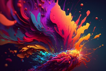 a riot of colors generative ai