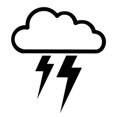 Lightening Cloud Clipart Style