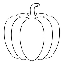 Simple Clipart Style Halloween Pumpkin